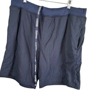 Duderobe Mens Navy Blue Terry Cloth Jersey Lounge Shorts Size L/XL